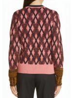 Will Trent S3 Iantha Richardson Pink Argyle Knitted Sweater