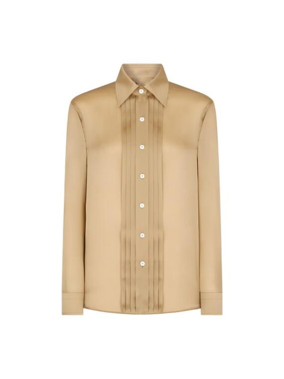 Your Friends And Neighbors 2025 Light Gold Pleated Blouse
