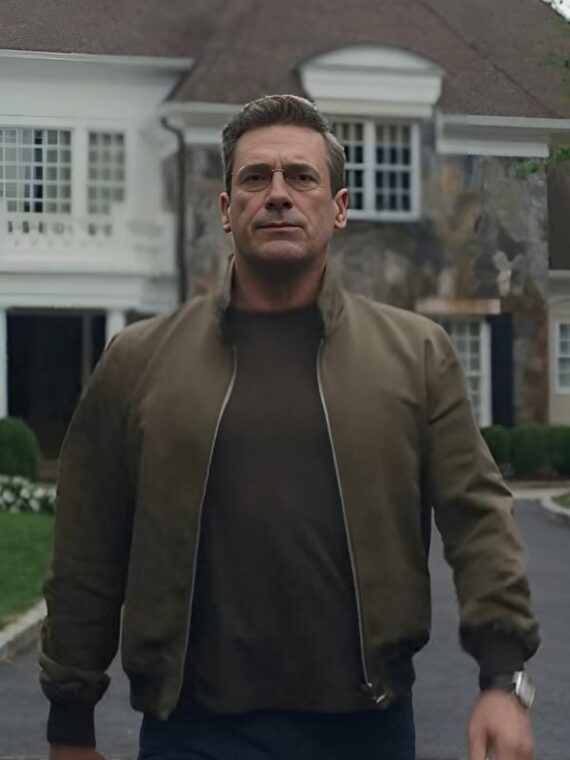 Your Friends and Neighbors Jon Hamm Brown Bomber Jacket