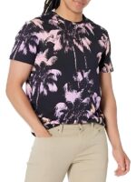 90 Day Hunt For Love Black & Pink Palm Tree Print T-Shirt
