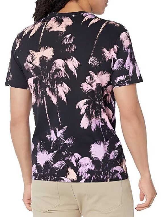 90 Day Hunt For Love Black & Pink Palm Tree Print T-Shirt