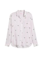 The Young And The Restless Melissa Ordway Palm Tree Print Striped Shirt