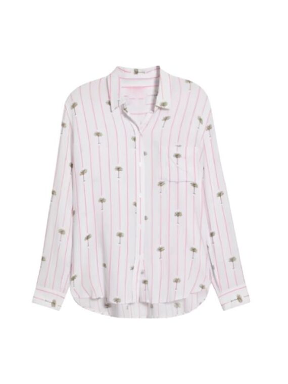 The Young And The Restless Melissa Ordway Palm Tree Print Striped Shirt