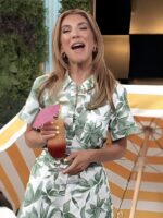 Access Daily 2025 Adrianna Costa Green Leaf Print Belted Romper