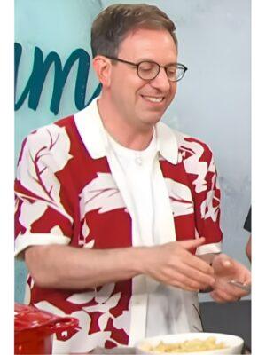 Access Hollywood Adam Roberts Red Floral Shirt