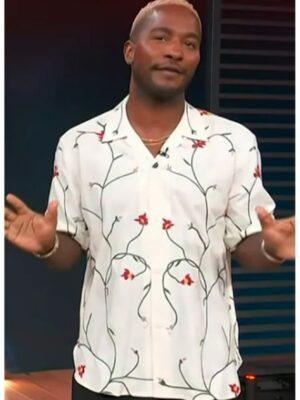 Access Hollywood 2025 Scott Evans Floral Print Shirt