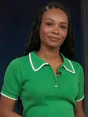 Access Hollywood 2025 Zuri Hall Green Polo Shirt