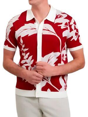 Access Hollywood 2025 Adam Roberts Red Floral Shirt