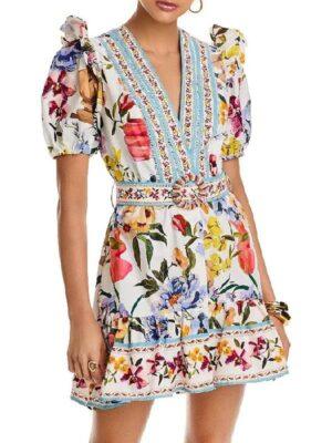 TV-Series Access Hollywood Debbie Matenopoulos Floral Print Mini Dress