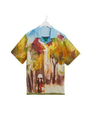 Access Hollywood Scott Evans Abstract Printed Shirt