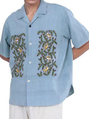 Access Hollywood Scott Evans Blue Floral Shirt - Unisex
