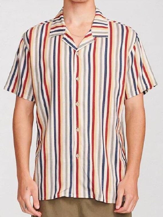 Access Hollywood Scott Evans Striped Short Sleeve Shirt