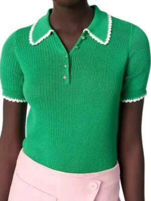 Access Hollywood 2025 Zuri Hall Green Polo Shirt