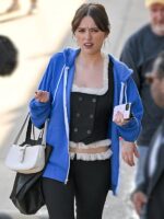 Aimee Lou Wood Jimmy Kimmel Live Blue Hoodie