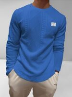 Americas Got Talent S20 Maceo Harrison Blue Cable Knit Sweater