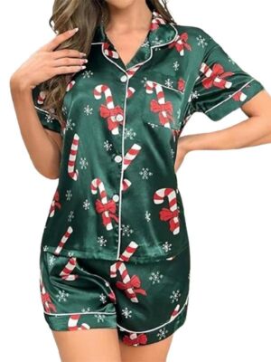 Americas Sweethearts Dallas Cowboys Cheerleaders Candy Cane Green Shorts Set