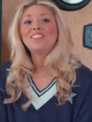 Americas Sweethearts Dallas Cowboys Cheerleaders Victoria Kalina V Neck Sweater