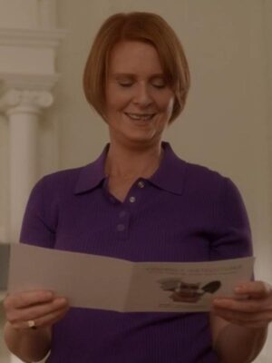 And Just Like That S3 Cynthia Nixon Purple Polo Shirt