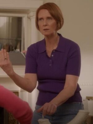 And Just Like That S3 Cynthia Nixon Purple Polo Shirt