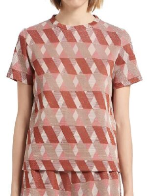 And Just Like That S3 Miranda Hobbes Jacquard Metallic Multicolor Top