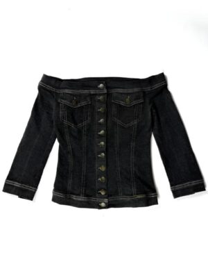 Sarah Jessica Parker And Just Like That Denim Off The Shoulders Jacket