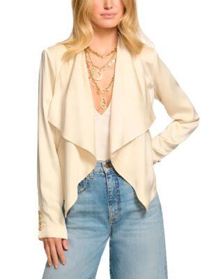 Christine Blair The Young And The Restless Lauralee Bell Ivory Ruffle Drape Pink Jacket