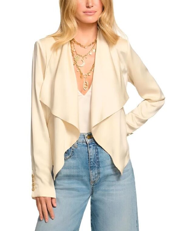 The Young And The Restless Lauralee Bell Ivory Ruffle Drape Jacket