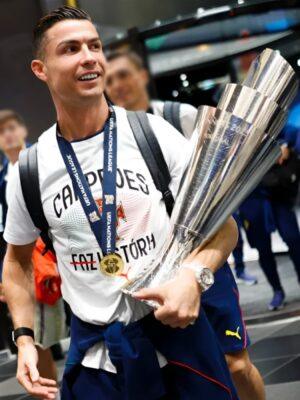 UEFA Nations League 2025 Cristiano Ronaldo White Shirt