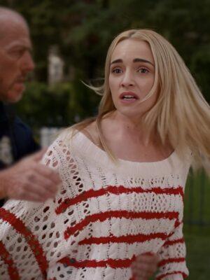 Brianne Howey Ginny & Georgia Red Striped Sweater