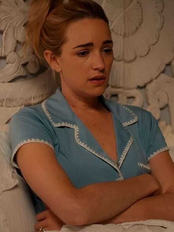 Ginny & Georgia Brianne Howey Blue Pajamas