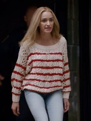 Ginny & Georgia Brianne Howey Red Striped Sweater