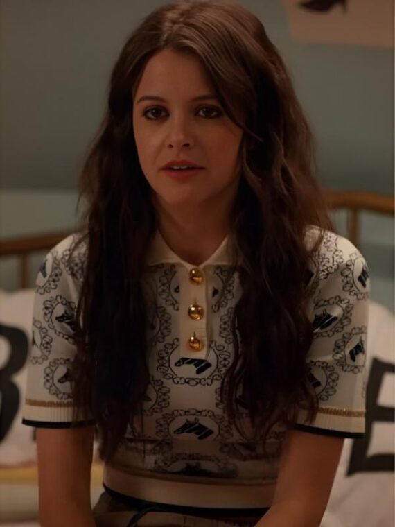Ginny & Georgia Sara Waisglass Horse Print Polo Top