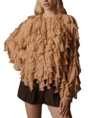 Art Detectives 2025 Laoise Sweeney Peach Ruffle Blouse