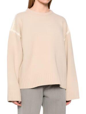 Honestly Cavallari Kristin Cavallari Beige & White Tim Sweater