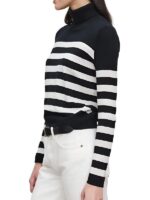 House Of Payne S14 Janine Payne Black Striped Turtleneck Sweater