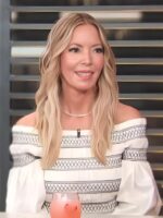 Access Daily 2025 Jeanie Buss Off Shoulder Top