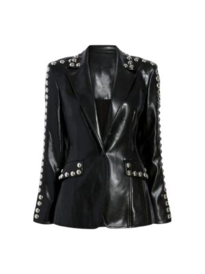Americas Sweethearts Dallas Cowboys Cheerleaders Judy Trammell Black Leather Blazer