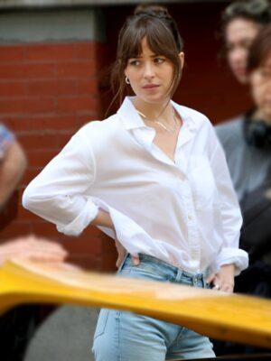 Materialists Dakota Johnson White Shirt