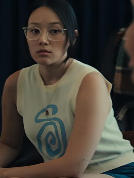 The Survivors 2025 Yerin Ha Blue Swirl Print Tank Top