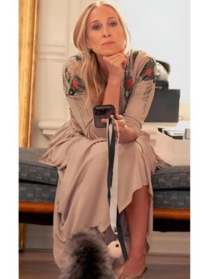 And Just Like That S3 Carrie Bradshaw Beaded Longline Coat