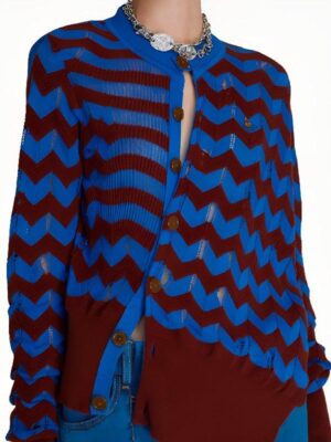And Just Like That S3 Carrie Bradshaw Chevron Cardigan