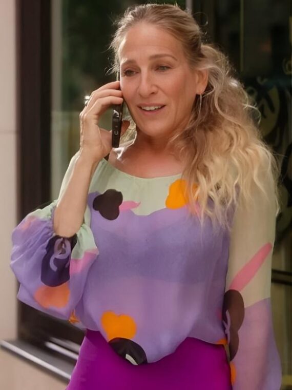 And Just Like That S3 Carrie Bradshaw Printed Blouse