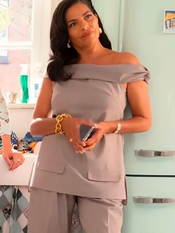 And Just Like That S03 Sarita Choudhury Off Shoulder Top
