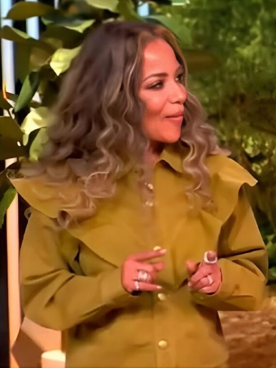 The View 2025 Sunny Hostin Mustard Ruffled Shirt