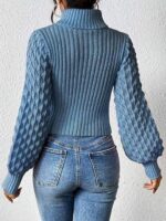 90 Day Fiance S11 Blue Cut Out Knit Sweater