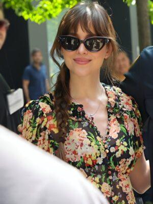 Materialists 2025 Dakota Johnson Floral Blouse