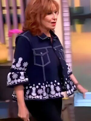 The View S28 Joy Behar Floral Eyelet Embroidered Jacket
