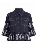 The View S28 Joy Behar Floral Eyelet Embroidered Jacket