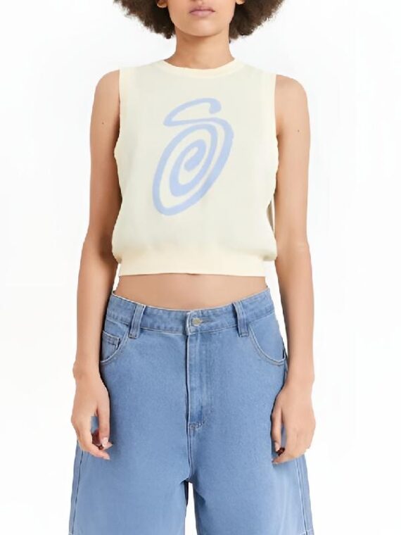 The Survivors 2025 Yerin Ha Blue Swirl Print Tank Top