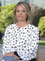 The Today Show 2025 Dylan Dreyer Lips Print Top